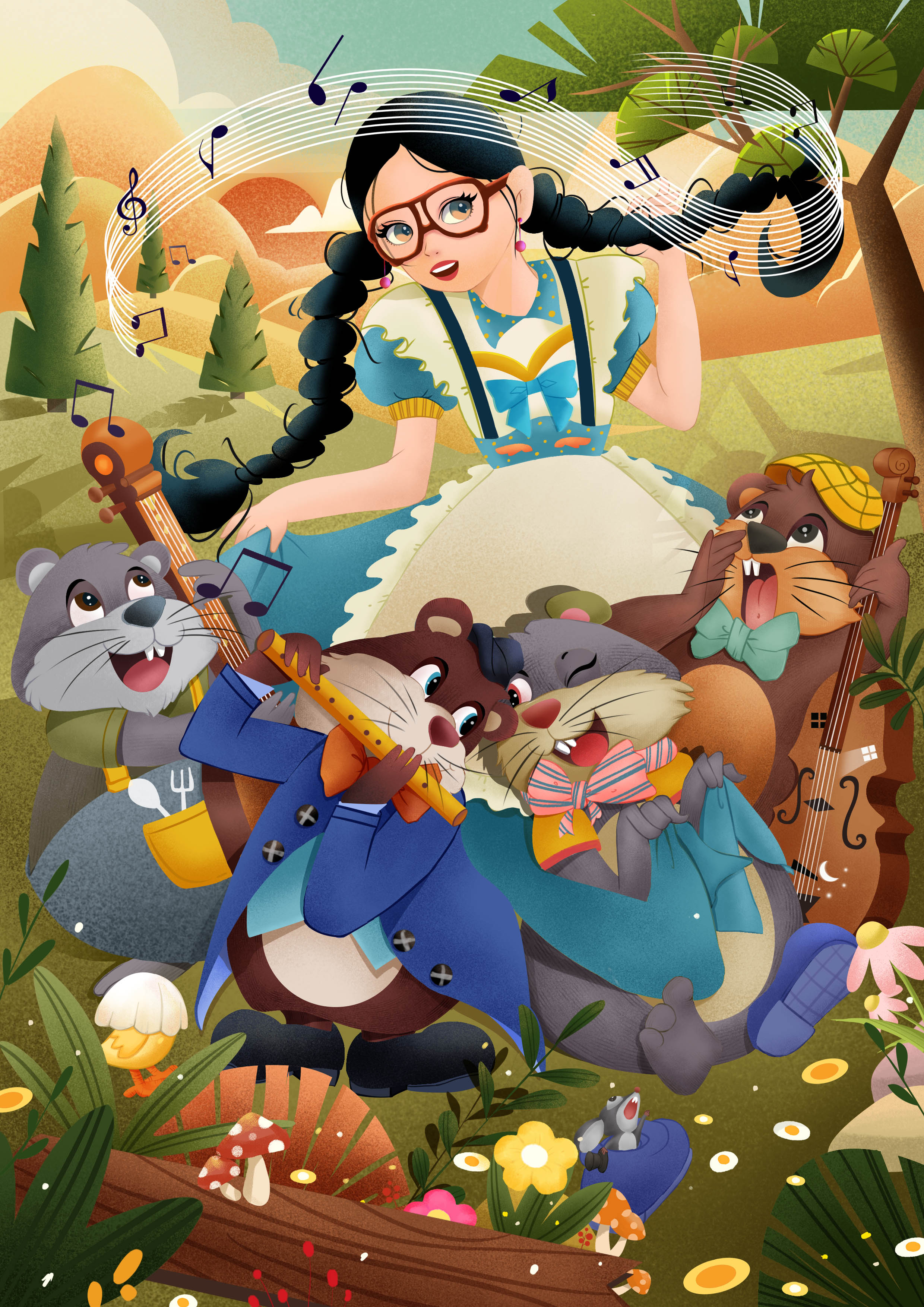 CH026061_惠惠_你本来就很美海报插画