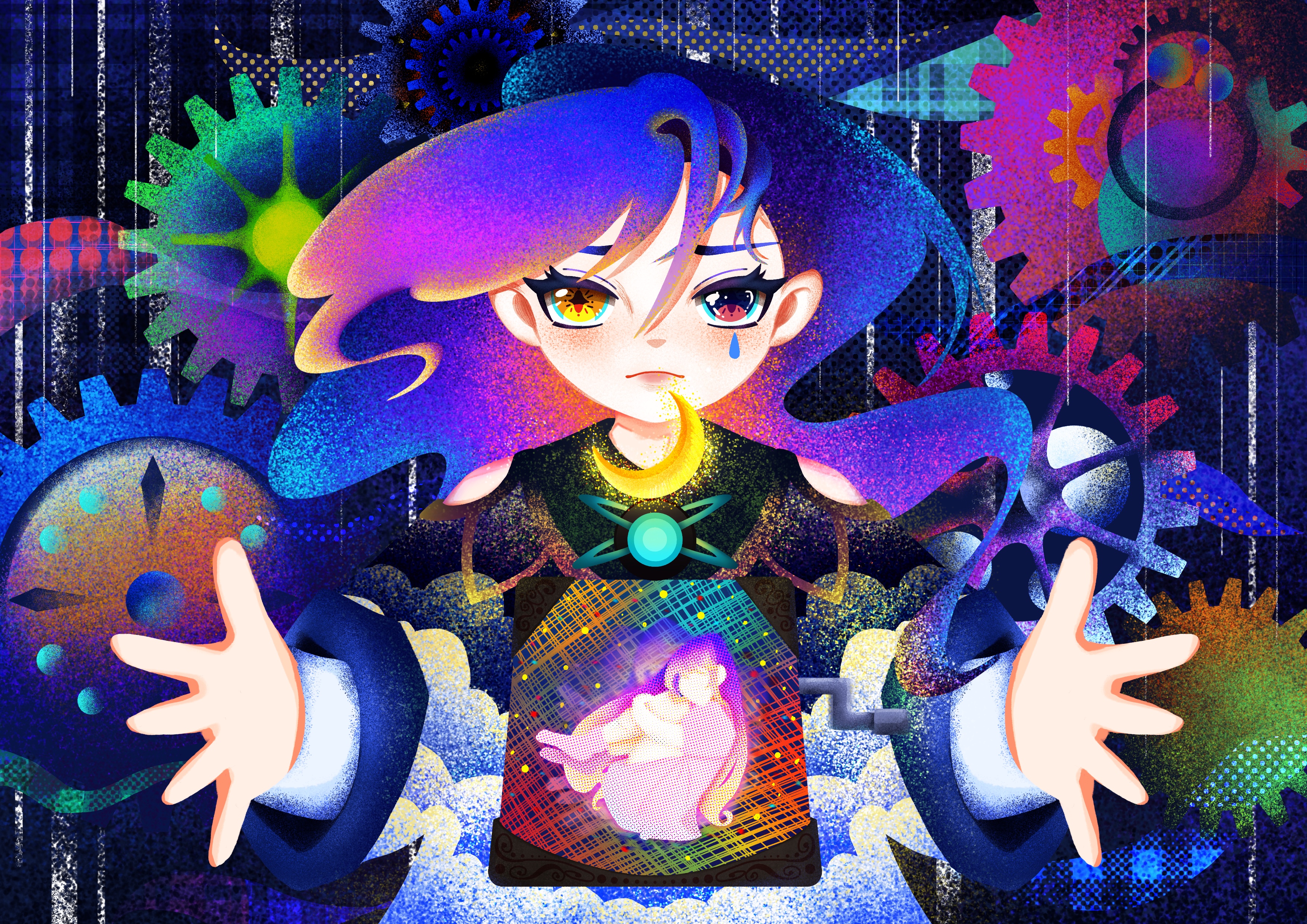 XM009050_潮汐_time machine海报插画