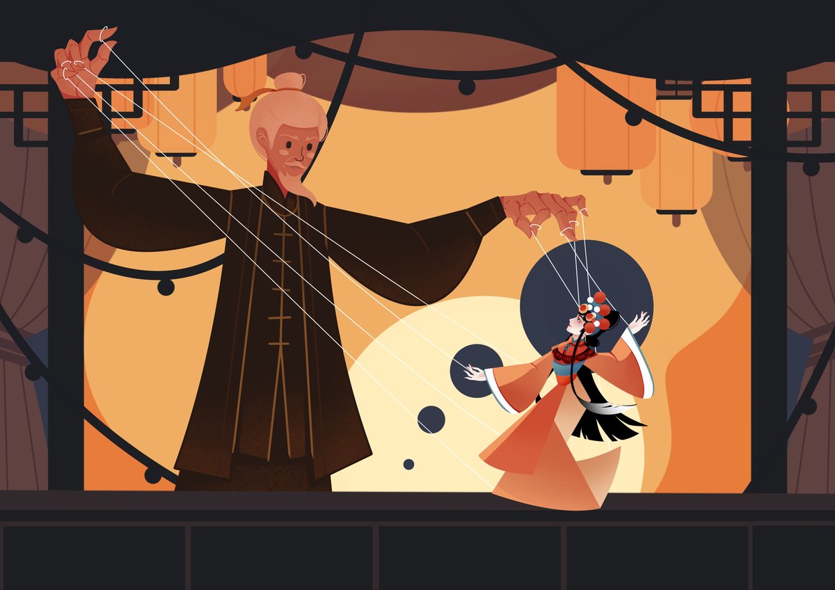 CH023170_布偶猫小菜_牵丝戏主题插画