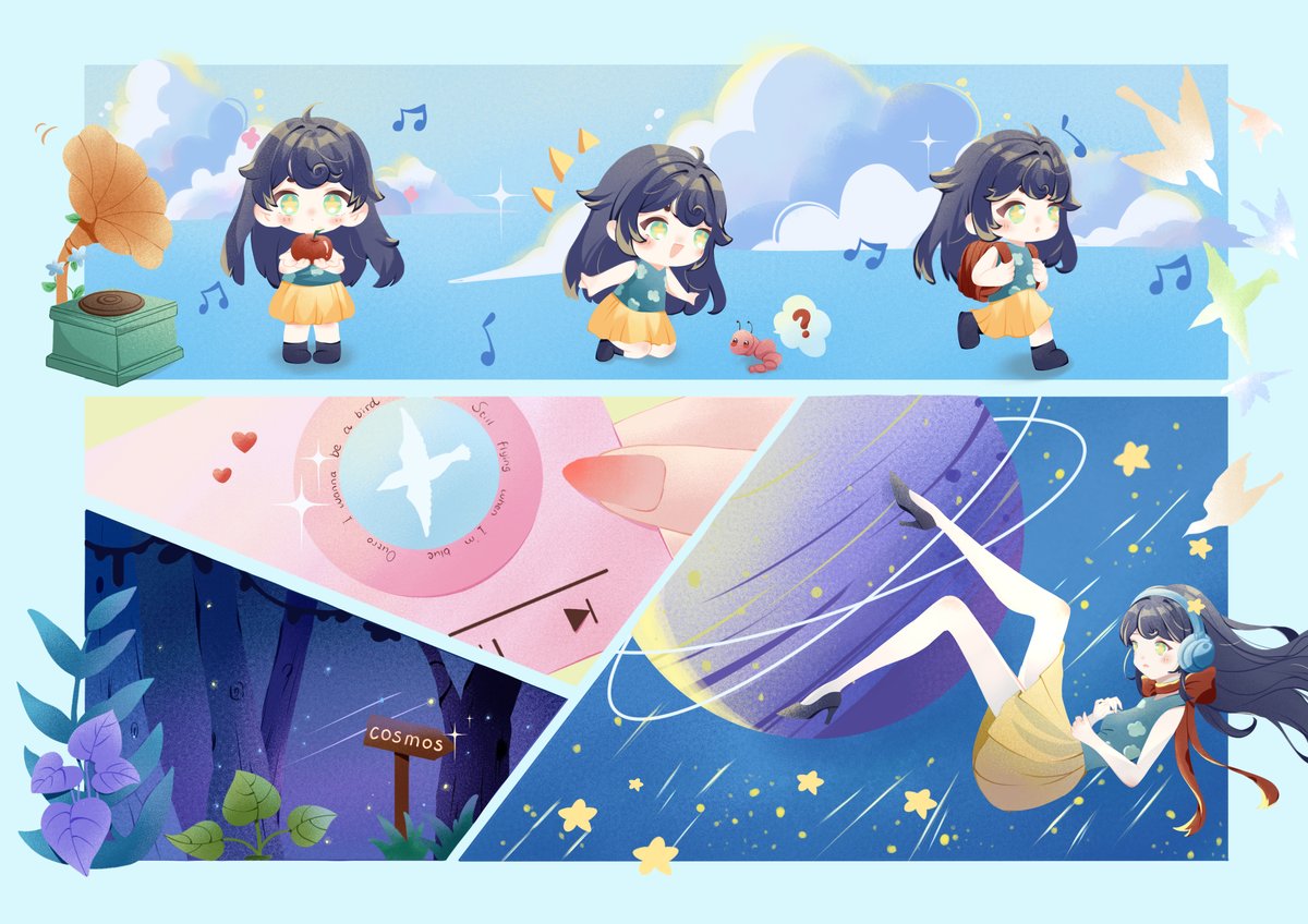 CH045222_iwannabeabird主题插画